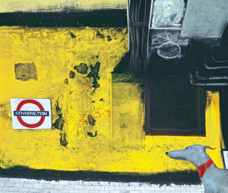 South of the River, limited edition digital print with hand painting by Jock McFadyen
