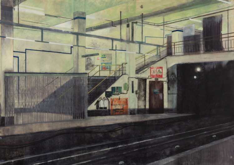 Painting by Jock McFadyen from Underground