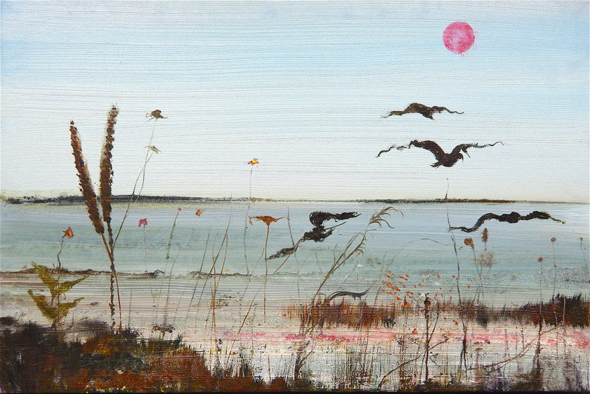 From Jura Looking West, 2010. Oil on canvas. 40 by 60 cm.