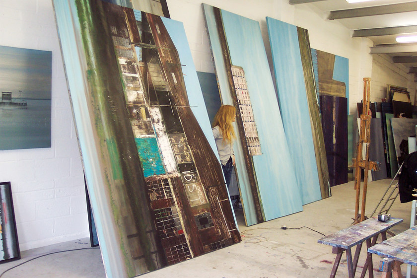 Tate Moss and Pink Flats, McFadyen’s studio.