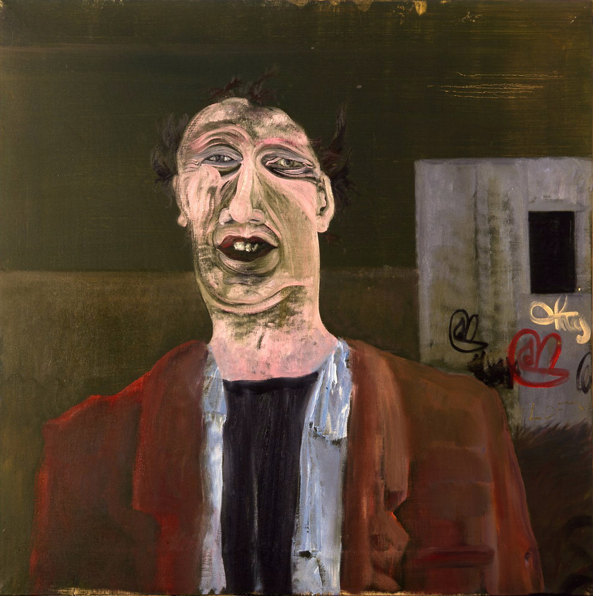 Limehouse Basin, 1990. Oil on canvas. 90 by 90 cm. Ashmolean Museum, Oxford.